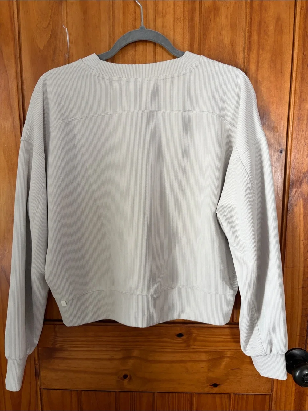 Lululemon Softstreme Oversized Cropped Crew Pullover 6 opal white Sweatshirt